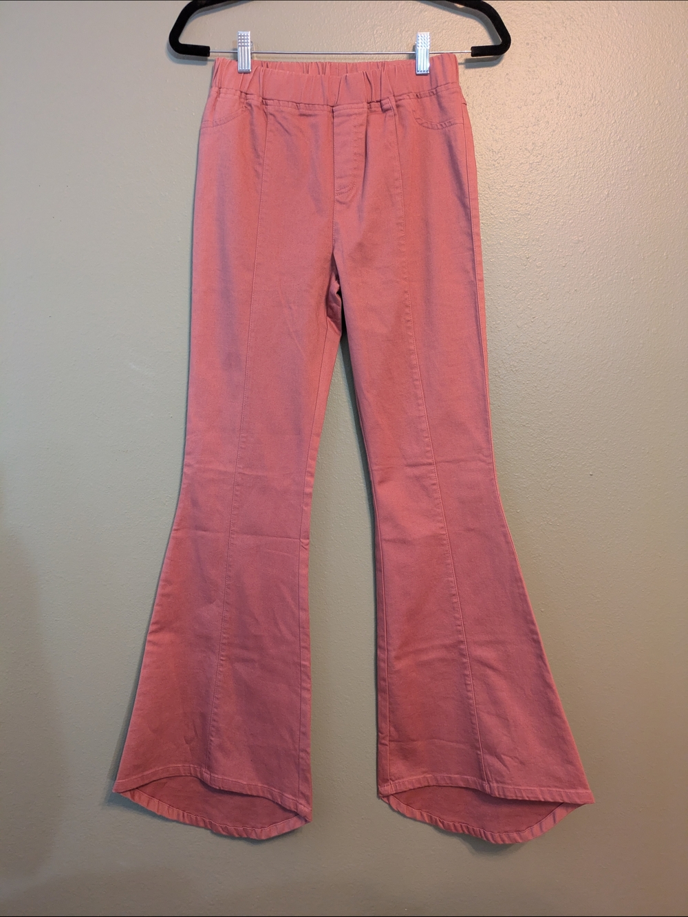 NWT Umgee Coral Flared Bell Bottom Jeans Size Medium Elastic Waist